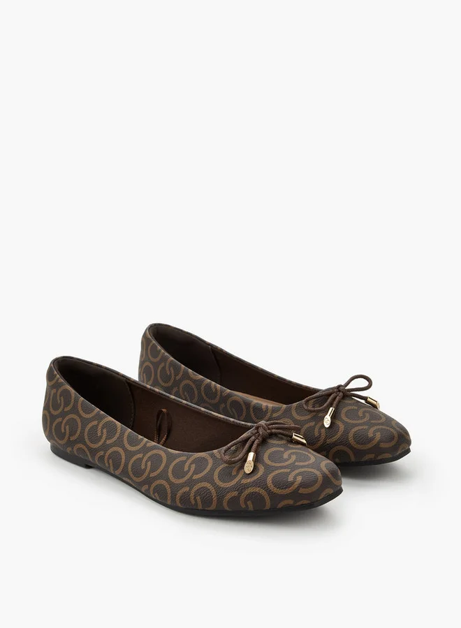 سيليست Women Monogram Print Ballerina Shoes